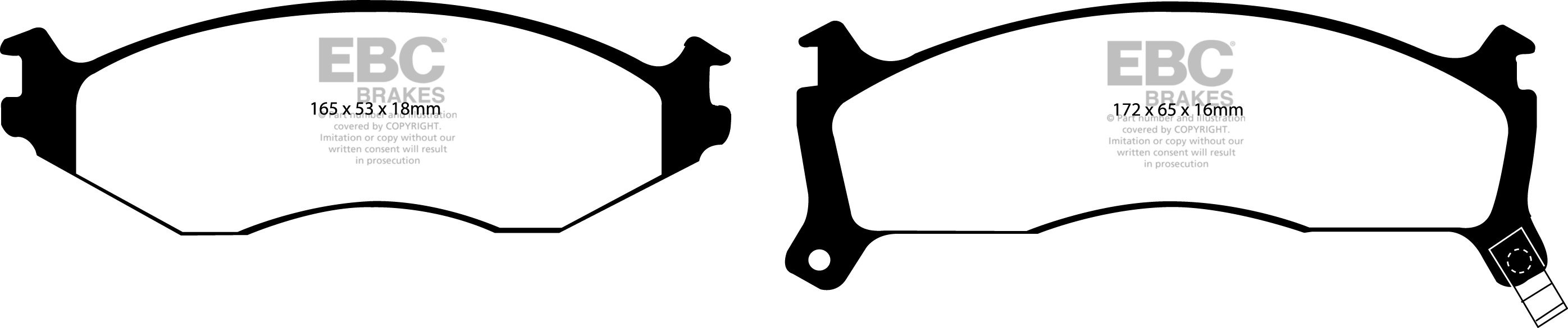 EBC Brakes CHRYSLER (USA) Voyager 2.5 94-96 Remblokken voorzijde