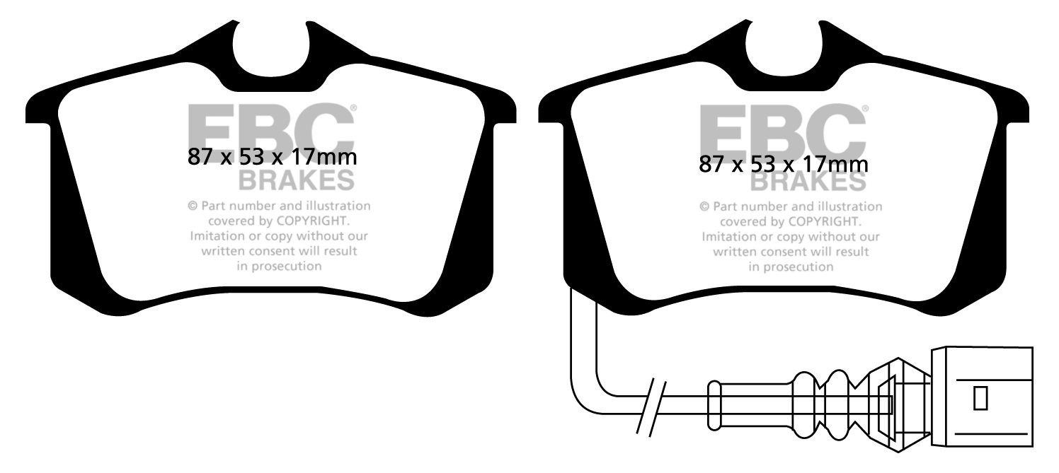 EBC Brakes SEAT Ibiza 2.0 2003-2008 Remblokken achterzijde