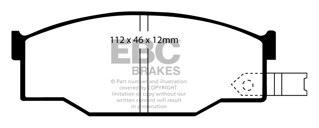 EBC Brakes ISUZU Gemini 1.5 Turbo 86-90 Remblokken voorzijde