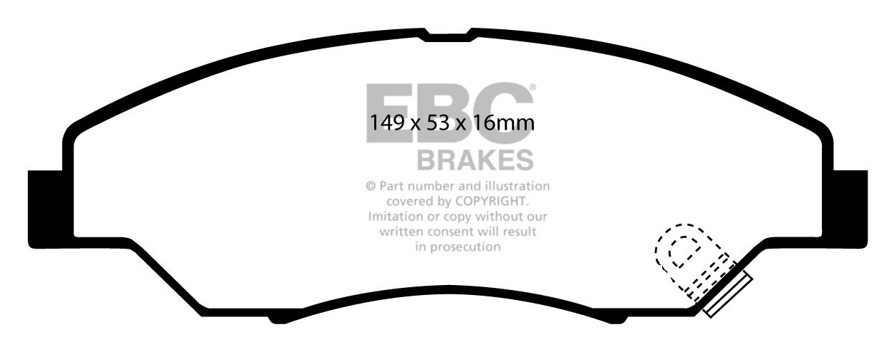 EBC Brakes KIA Sportage 2.0 99-2003 Remblokken voorzijde