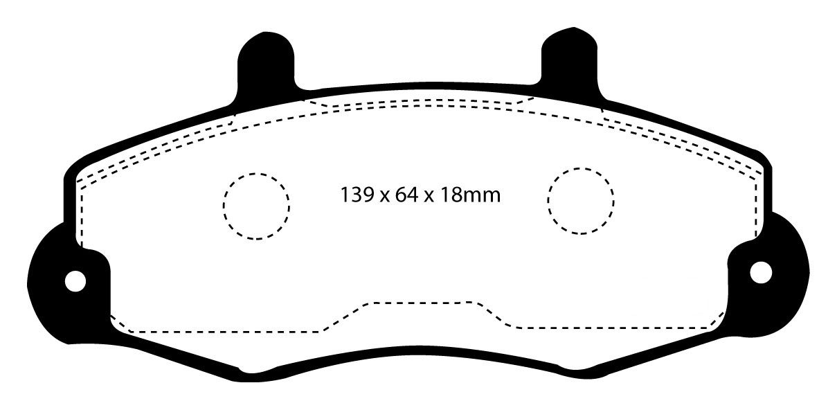 EBC Brakes FORD BEDRIJFSWAGEN Tourneo 2.5 94-2000 Remblokken voo