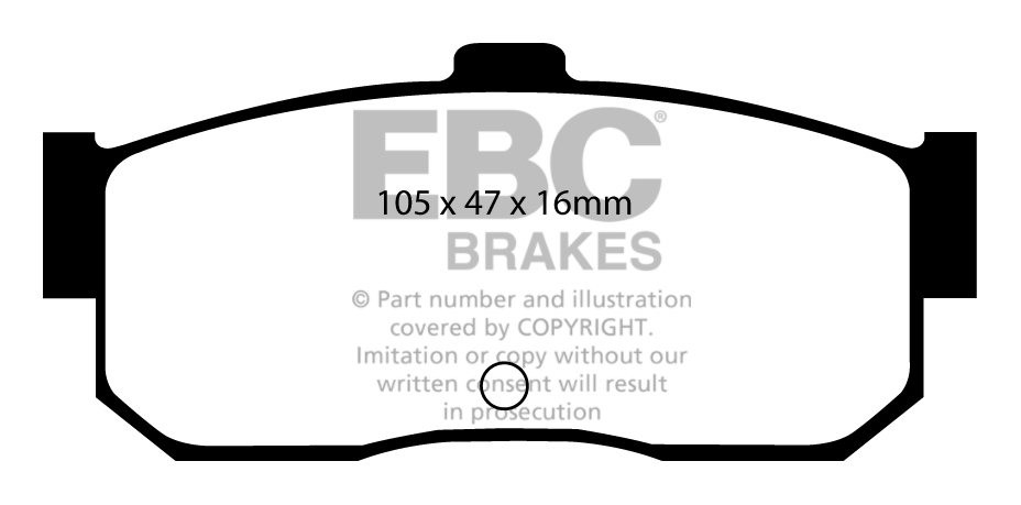 EBC Brakes NISSAN Sunny 1.4 (N14) 91-95 Remblokken achterzijde