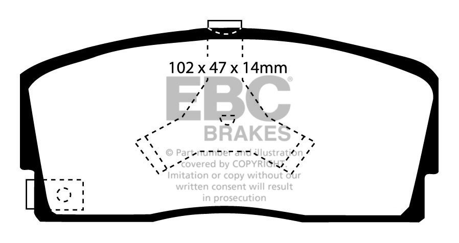 EBC Brakes DAIHATSU Applause 1.6 (A11) 89-95 Remblokken voorzijd