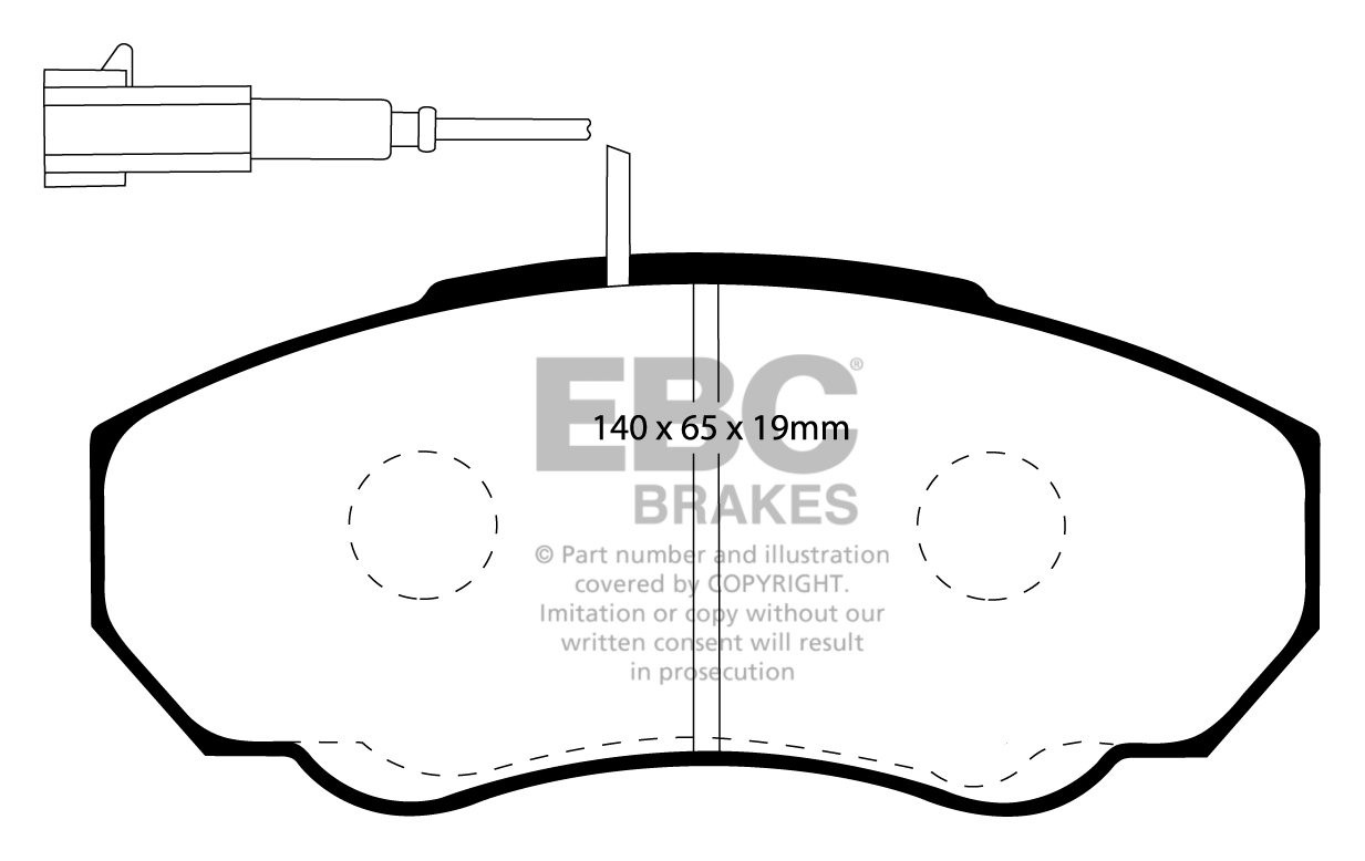 EBC Brakes FIAT BEDRIJFSWAGEN Ducato 2.0 2001-2006 Remblokken vo