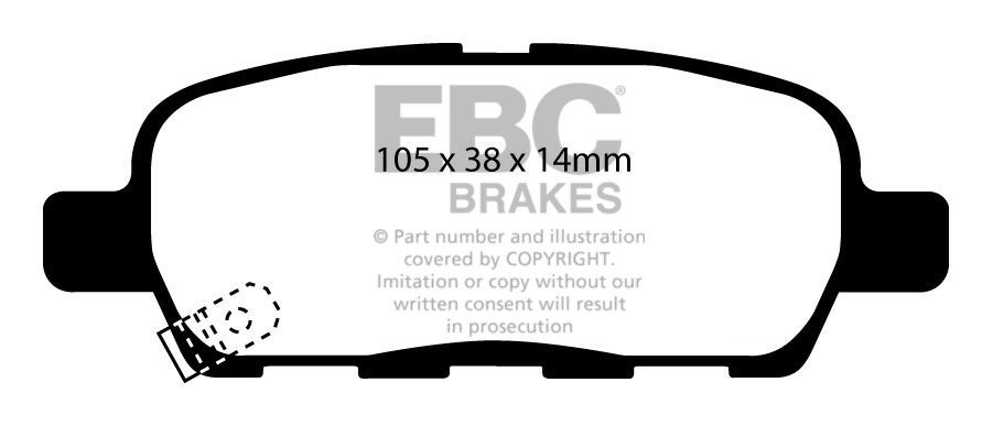 EBC Brakes NISSAN Stagea 3.0 2001-2003 Remblokken achterzijde ye