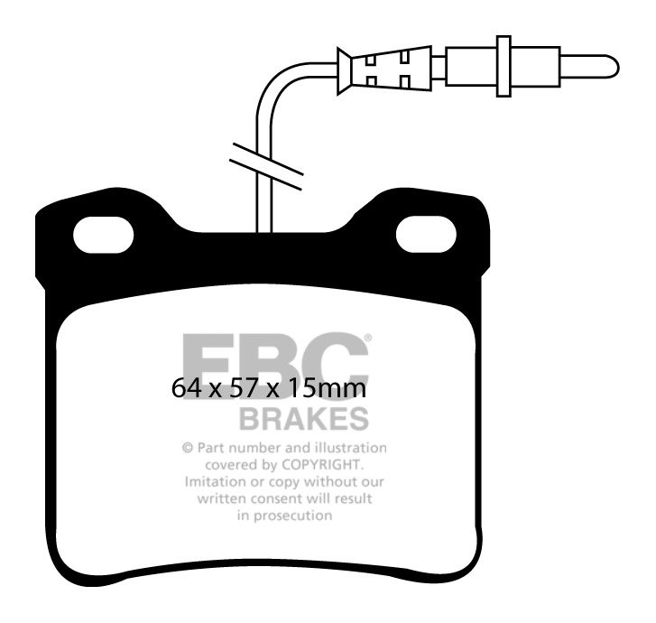 EBC Brakes MERCEDES V-Class V220 TD 98-2003 Remblokken achterzij