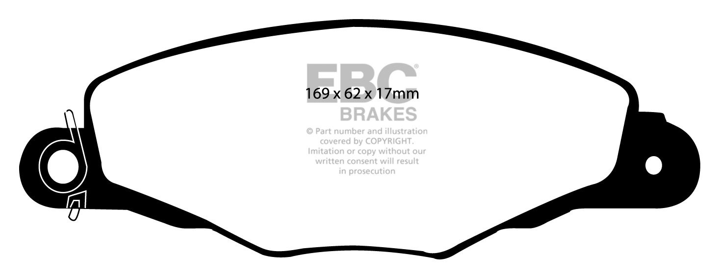 EBC Brakes CITROEN XM 2.5 TD Station 98-2000 Remblokken voorzijd