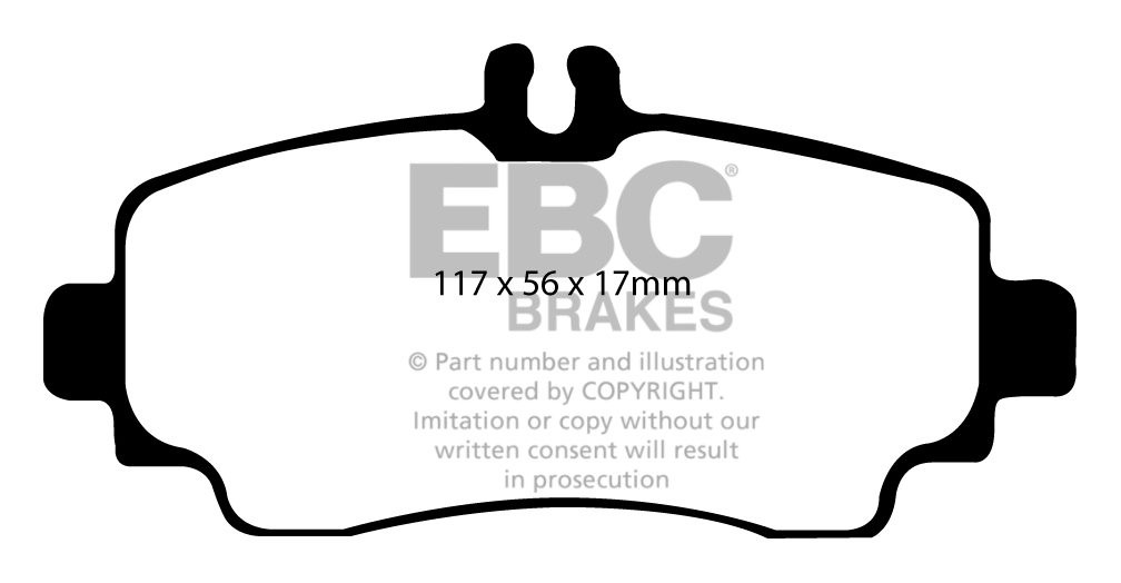 EBC Brakes MERCEDES A-Class (V168) A190L (1.9) 2001-2004 Remblok