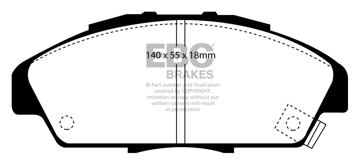 EBC Brakes HONDA Accord 2.2 4WS (CB7) 90-93 Remblokken voorzijde
