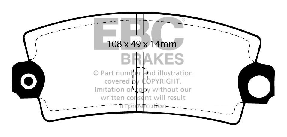 EBC Brakes RENAULT 17 1.7 76-79 Remblokken achterzijde