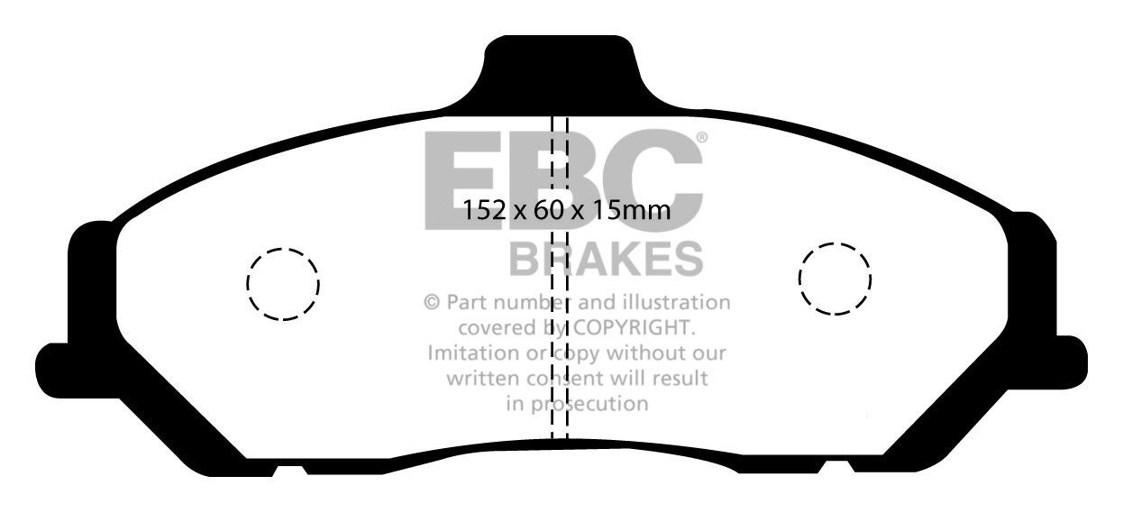 EBC Brakes FORD BEDRIJFSWAGEN Ranger 2.5 TD 4WD 99-2006 Remblokk