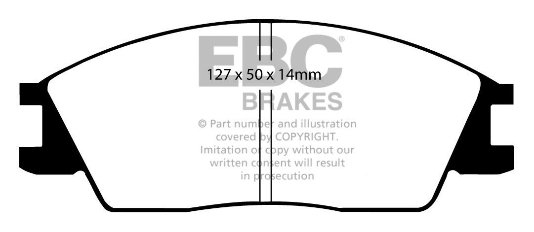 EBC Brakes HYUNDAI Stellar 1.6 87-91 Remblokken voorzijde