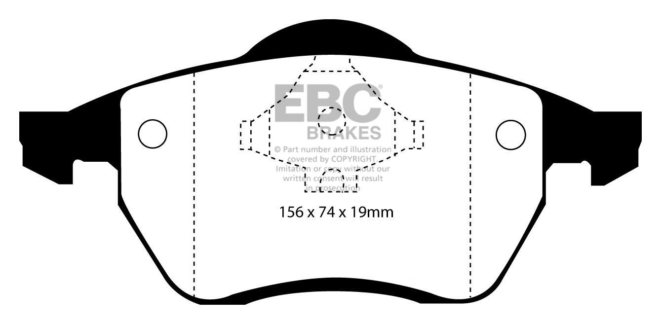 EBC Brakes SEAT Alhambra 1.8 98-2000 Remblokken voorzijde