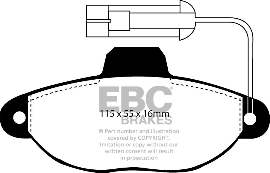 EBC Brakes FIAT Punto 1.7 D 95-98 Remblokken voorzijde