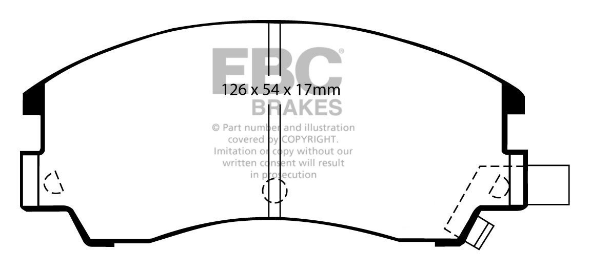 EBC Brakes SUBARU Series 1/2/L 1.8 GT (AC4) 84-91 Remblokken voo