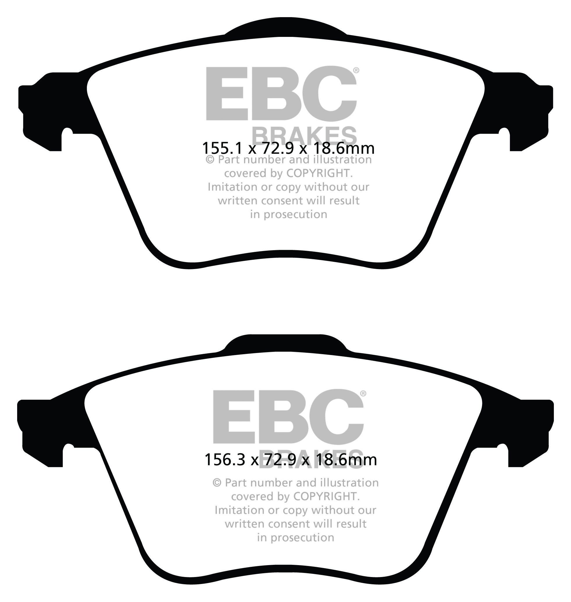 EBC Brakes VOLVO C70 2.0 TD 2008-.. Remblokken voorzijde