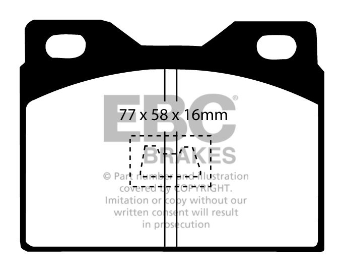 EBC Brakes RENAULT 14 1.4 76-83 Remblokken voorzijde greenstuff