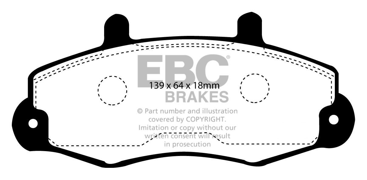 EBC Brakes FORD BEDRIJFSWAGEN Transit 80 95-98 Remblokken voorzi
