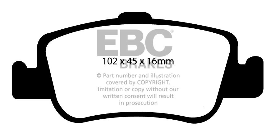EBC Brakes TOYOTA Auris 2.0 TD 2006-.. Remblokken achterzijde