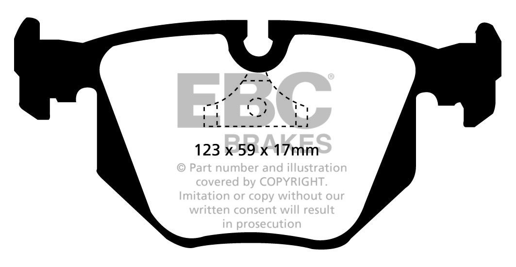 EBC Brakes BMW 850 5.6 (E31) 93-97 Remblokken achterzijde