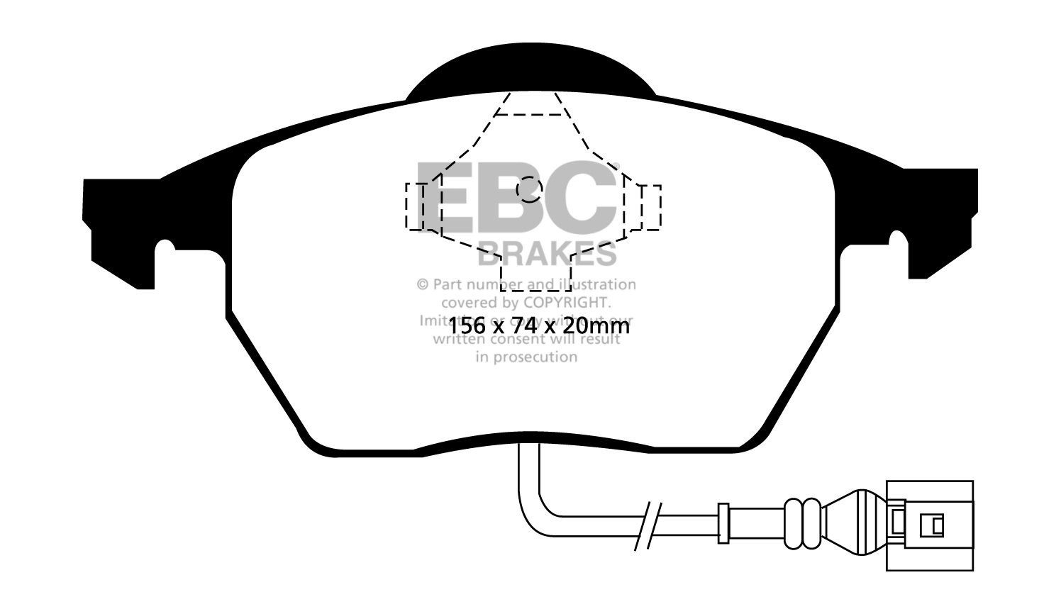 EBC Brakes VW Bora 2.8 2000-2005 Remblokken voorzijde greenstuff