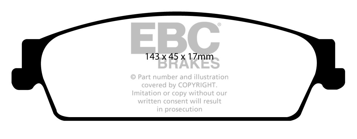 EBC Brakes CADILLAC Escalade 6.2 2007-2008 Remblokken achterzijd