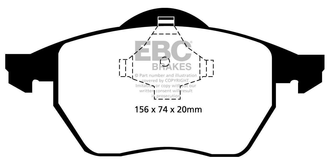 EBC Brakes VW Golf IV 2.3 97-99 Remblokken voorzijde