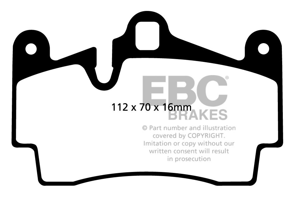 EBC Brakes AUDI Q7  3.0 TD 2006-.. Remblokken achterzijde yellow