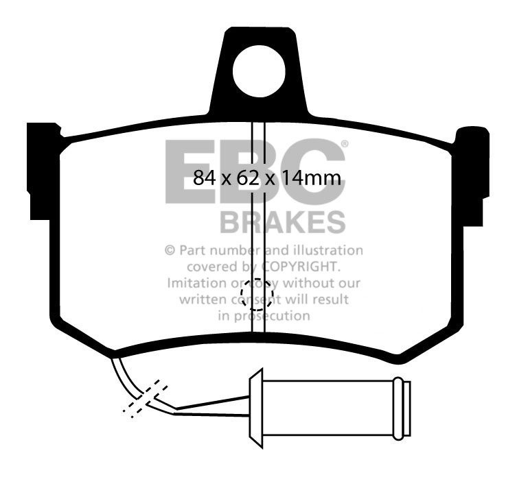 EBC Brakes MG F 1.6 2000-2002 Remblokken achterzijde