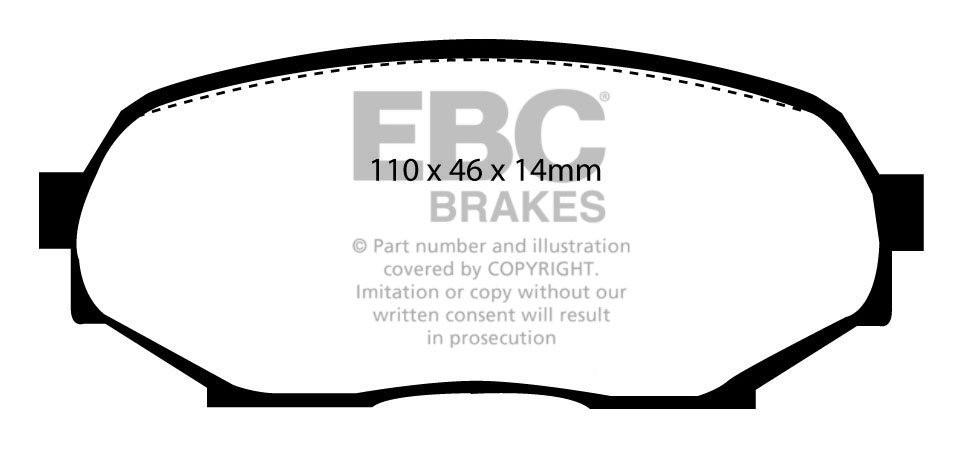 EBC Brakes MAZDA MX5 1.6 89-98 Remblokken voorzijde greenstuff