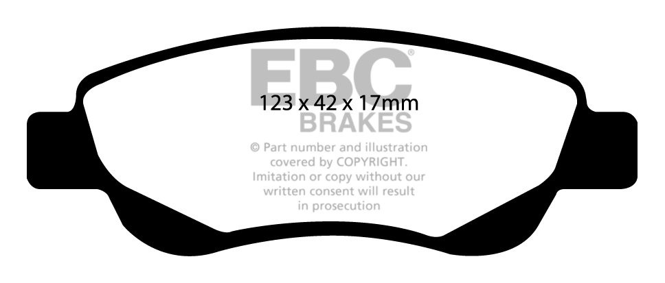 EBC Brakes TOYOTA Aygo 1.4 D 2006-.. Remblokken voorzijde