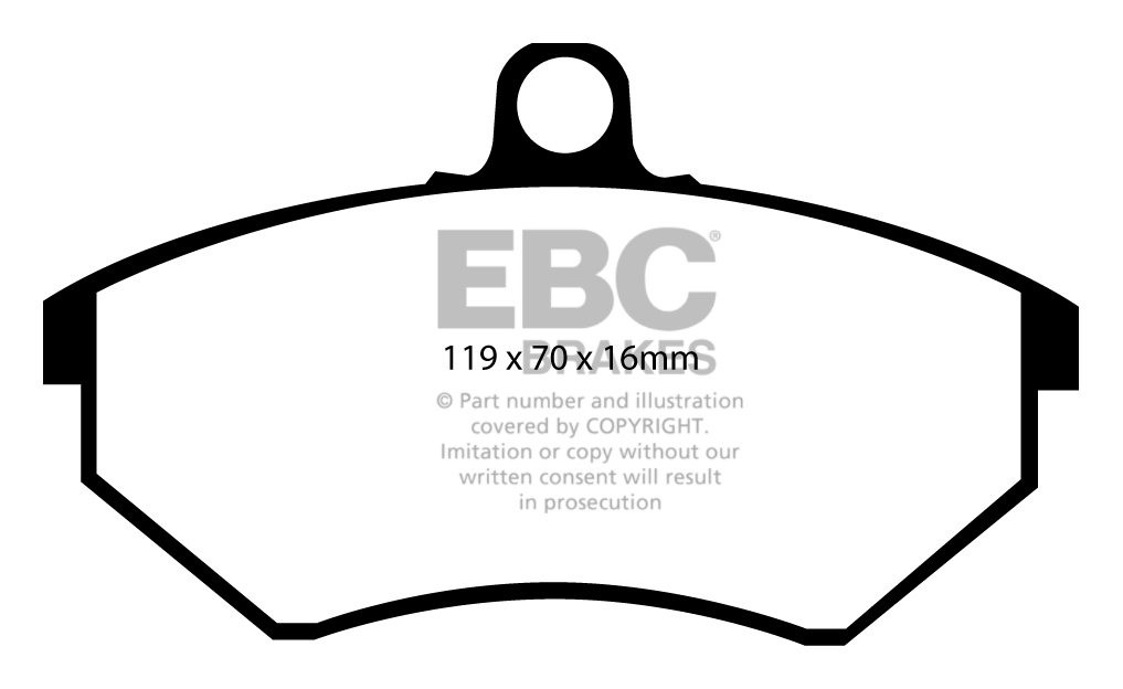 EBC Brakes VW Vento 1.8 GT 92-97 Remblokken voorzijde greenstuff