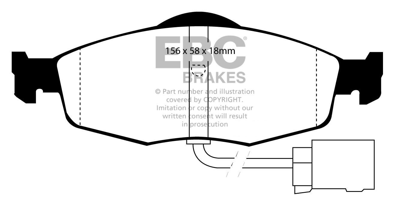 EBC Brakes FORD Mondeo (Station) 2.0 93-2000 Remblokken voorzijd