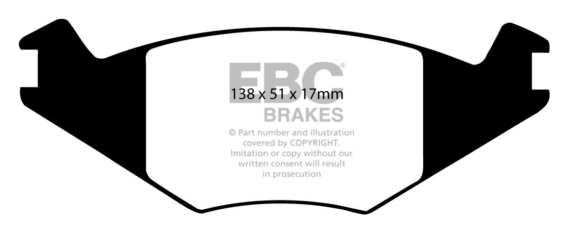 EBC Brakes SEAT Ibiza 1.4 94-99 Remblokken voorzijde greenstuff