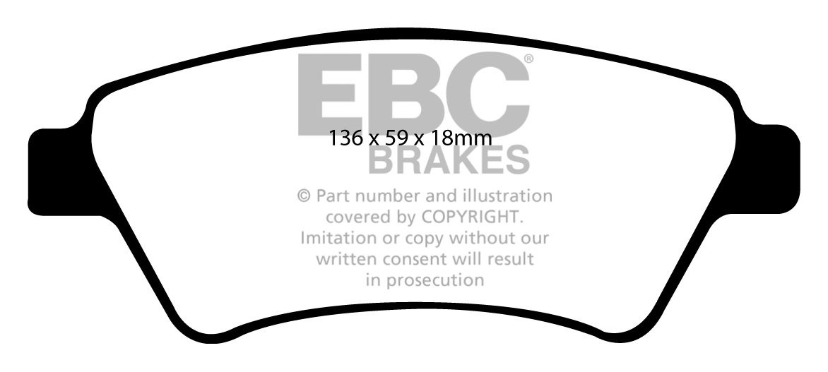 EBC Brakes RENAULT Kangoo 1.9 TD 4x4 2001-2008 Remblokken voorzi