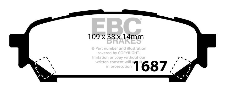 EBC Brakes SUBARU Impreza 2.0 2002-2007 Remblokken achterzijde