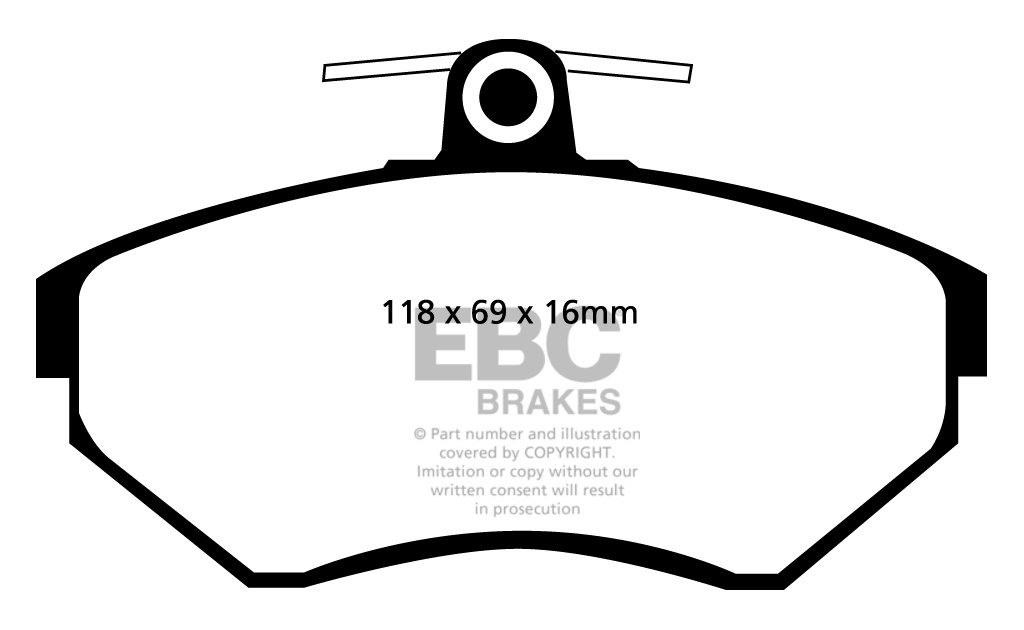 EBC Brakes VW Golf IV Cabriolet 1.9 TD -110 98-2002 Remblokken v