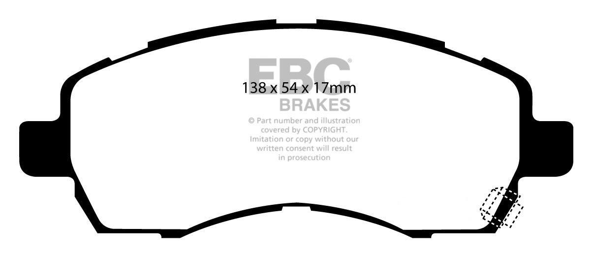 EBC Brakes SUBARU Legacy 2.2 (BD7) 96-98 Remblokken voorzijde