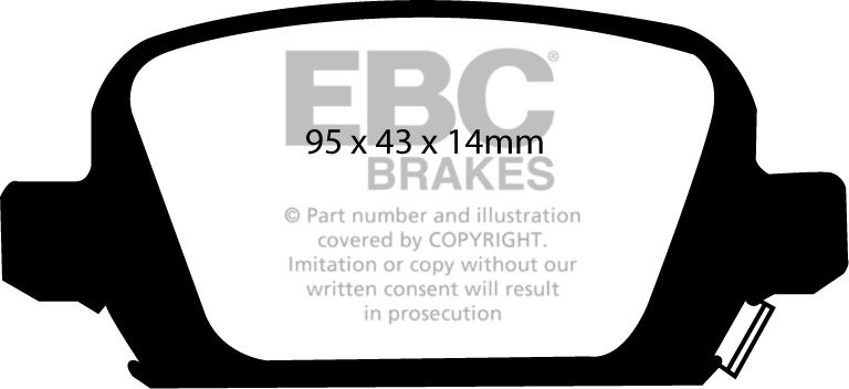 EBC Brakes OPEL Corsa C 1.8 2002-2006 Remblokken achterzijde gre
