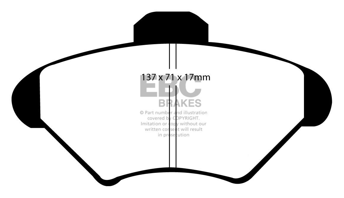 EBC Brakes VOLVO 140 2.0 68-75 Remblokken achterzijde greenstuff