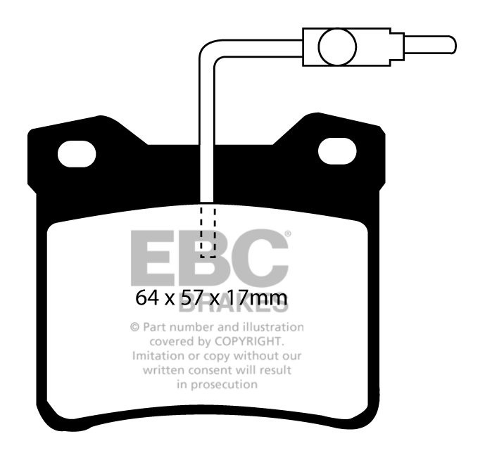 EBC Brakes PEUGEOT 607 2.0 2001-2005 Remblokken achterzijde