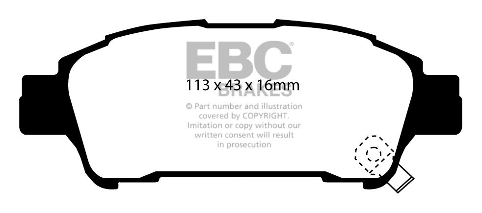 EBC Brakes TOYOTA Previa 2.0 TD 2001-2002 Remblokken achterzijde