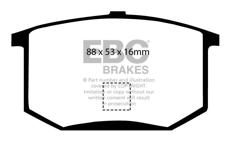 EBC Brakes LOTUS Esprit 2.0 75-81 Remblokken achterzijde
