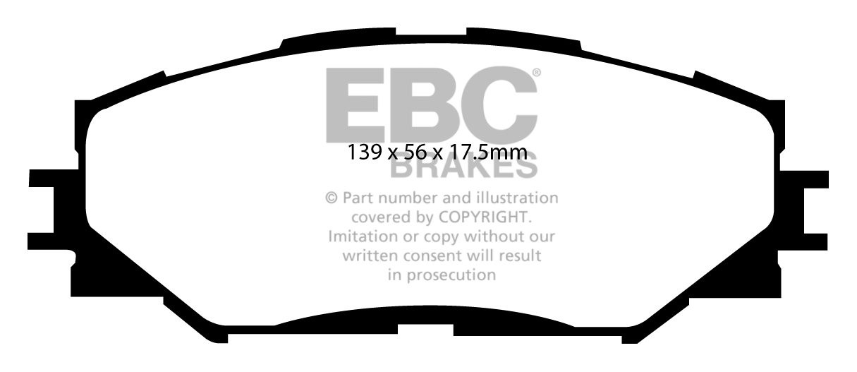 EBC Brakes TOYOTA Auris 1.6 2006-.. Remblokken voorzijde greenst