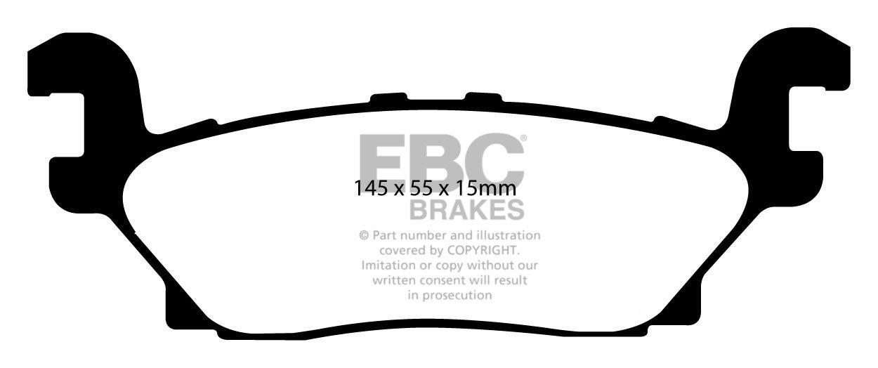 EBC Brakes HUMMER H3 3.5 2005-2007 Remblokken achterzijde yellow