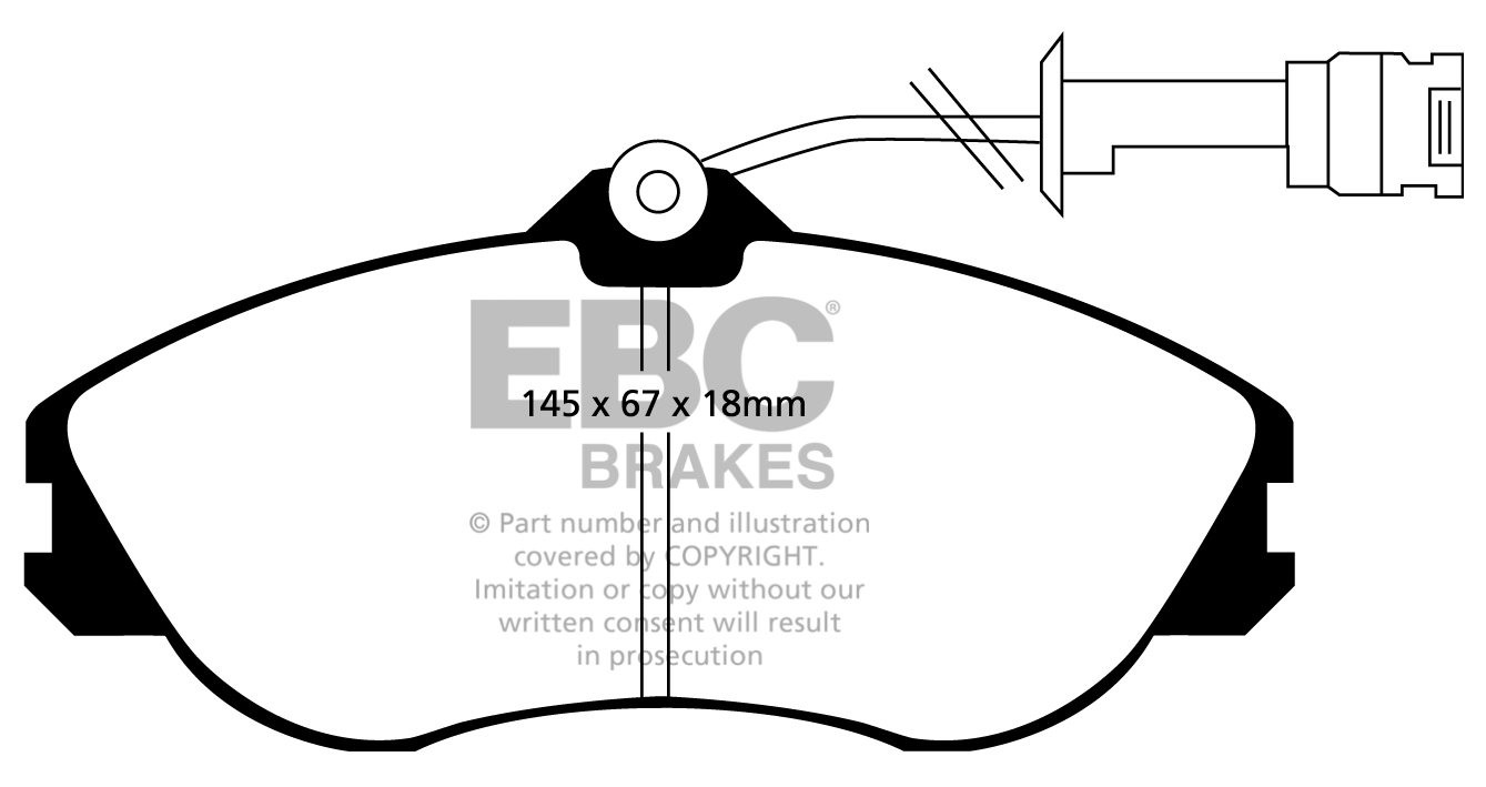 EBC Brakes AUDI Coupe  2.8 91-93 Remblokken voorzijde