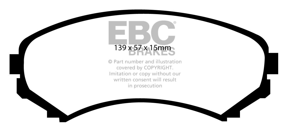 EBC Brakes MITSUBISHI Shogun 3.2 TD (V78) 2000-2006 Remblokken v