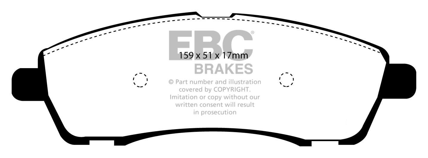 EBC Brakes FORD Excursion 6.0 TD 2000-2005 Remblokken achterzijd