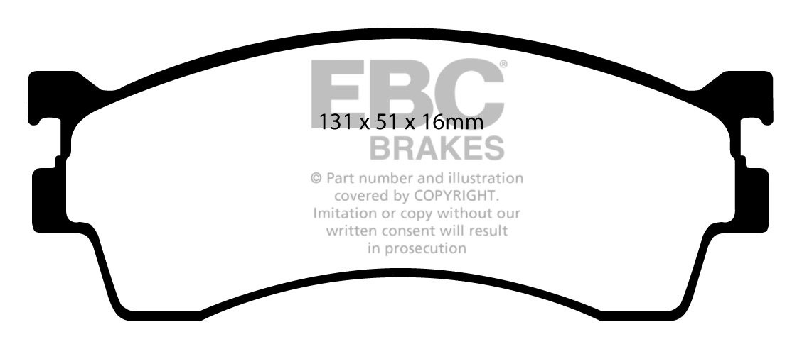 EBC Brakes Mazda Premacy 2.0 TD 99-2001 Remblokken voorzijde gre