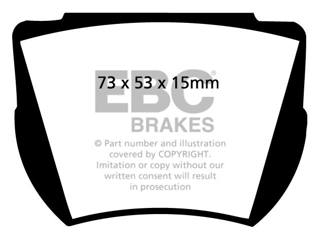 EBC Brakes DAIMLER SP250 2.5 59-64 Remblokken achterzijde